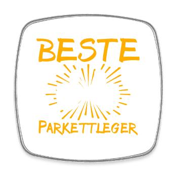 Parquet Layer Gift Idea - Square fridge magnet - white - Front