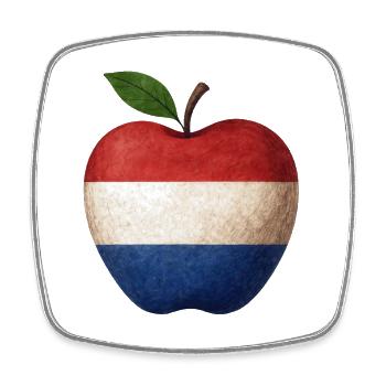 Pays-Bas Pays-Bas - Magnet carré - blanc - Devant