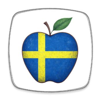 Sweden - Square fridge magnet - white - Front