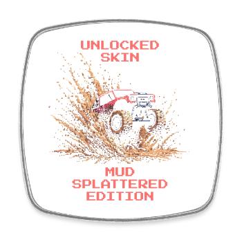 Skin freigeschaltet: Matsch-Edition | RC Offroad - Viereckiger Kühlschrankmagnet - Weiß - Vorne