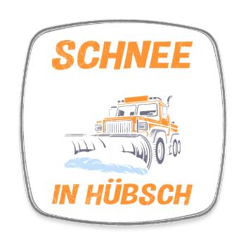 Snow plough SNOW IS JUST DIRT IN PRETTY - Square fridge magnet - white - Front