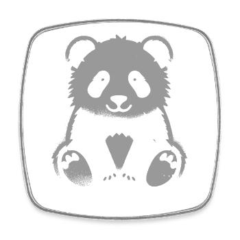 Cute Panda – Cute Animal Design - Square fridge magnet - white - Front