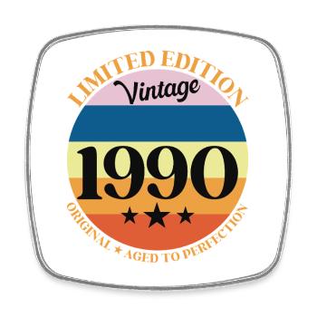 1990 Anniversaire Vintage Cadeau d'Anniversaire 90 - Magnet carré - blanc - Devant