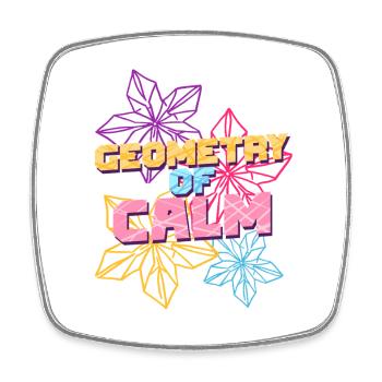 Origami Geometry Of Calm - Square fridge magnet - white - Front