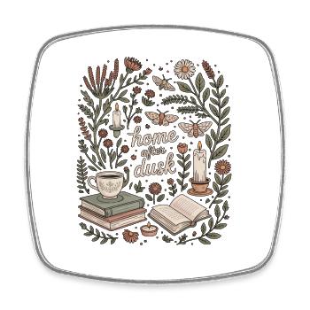 Home After Dusk Dark Cottagecore Witches - Square fridge magnet - white - Front