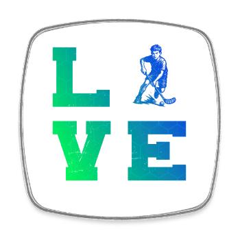 Floorball style for every occasion - Square fridge magnet - white - Front