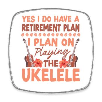 Hawaiian Ukulele Uke Yes I Do Have - Viereckiger Kühlschrankmagnet - Weiß - Vorne