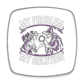 Witchcraft My Problem My Pictogram Dad Spellcaster - Square fridge magnet - white - Front
