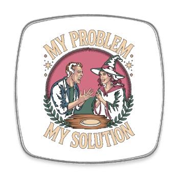 Witchcraft My Problem My Pictogram Mom Astrology - Square fridge magnet - white - Front