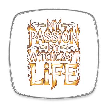 Witchcraft My Passion My Tarot Reading Wicca - Square fridge magnet - white - Front