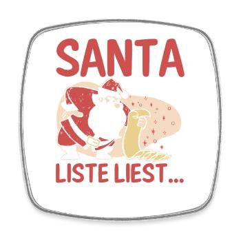 Weihnachtsmann Weihnachtszeit Unartig Weihnachts - Viereckiger Kühlschrankmagnet - Weiß - Vorne