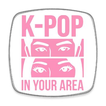 Le look rose de la K-Pop dans la région - Magnet carré - blanc - Devant