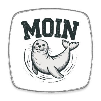 Phoque des phoques mer Baltique Moin en mer du Nord - Magnet carré - blanc - Devant