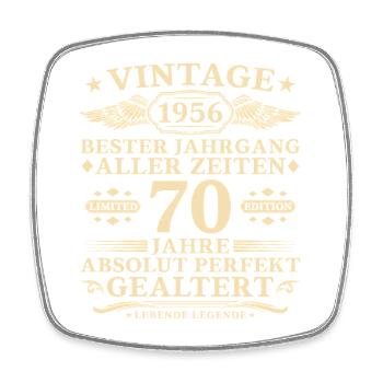 70 Years Perfectly Aged 1956 Vintage - Square fridge magnet - white - Front