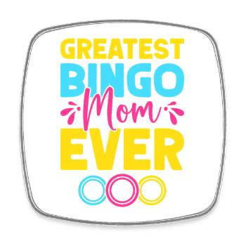 Bingo Game Greatest Bingo Mom Ever Bingo - Square fridge magnet - white - Front