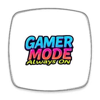 Gamer Mode Always On - Square fridge magnet - white - Front