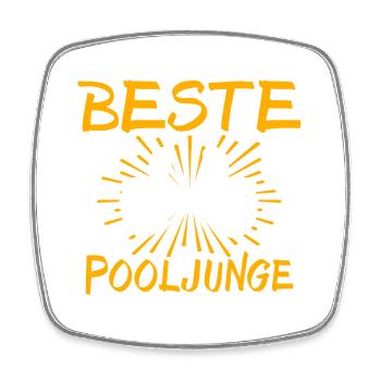 Idée cadeau pour Pool Boy - Magnet carré - blanc - Devant