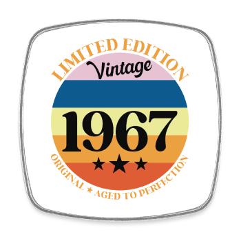 1967 Vintage Birthday Gift 67 Birthday - Square fridge magnet - white - Front
