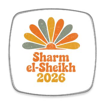 Sonnenaufgang Sharm el-Sheikh 2026 - Viereckiger Kühlschrankmagnet - Weiß - Vorne