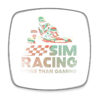 Sim Racing: Mehr als nur Gaming - Viereckiger Kühlschrankmagnet - Weiß - Vorne