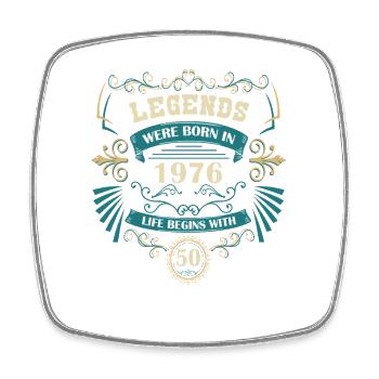 50e anniversaire Vintage Western 1976 - Magnet carré - blanc - Devant