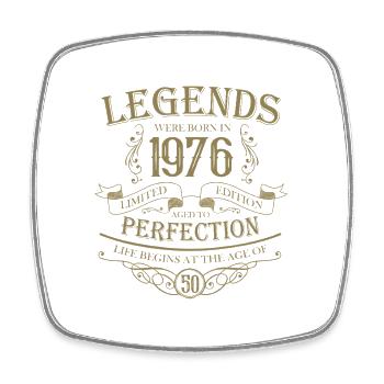 50th Birthday Legends Vintage 1976 Perfection - Square fridge magnet - white - Front