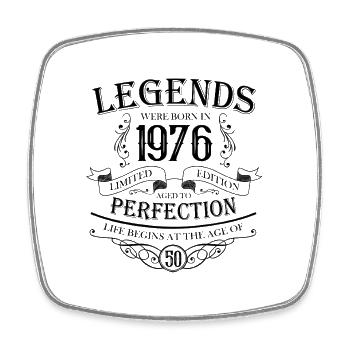 50e anniversaire Légendes Vintage 1976 Perfection - Magnet carré - blanc - Devant