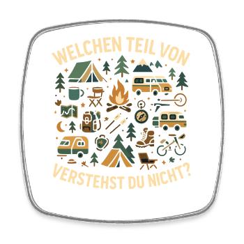 Camping, quelle partie tu comprends, aventure qui dit - Magnet carré - blanc - Devant