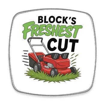 Blocks Freshest Cut - Square fridge magnet - white - Front