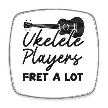 Hawaiian Ukulele Uke Ukulele - Viereckiger Kühlschrankmagnet - Weiß - Vorne