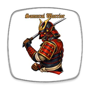 Samurai Warrior Japan Armor Bushido Design - Square fridge magnet - white - Front