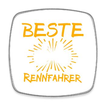 Racer Gift Idea - Square fridge magnet - white - Front
