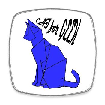 Schrödinger Cat für Geek - Viereckiger Kühlschrankmagnet - Weiß - Vorne
