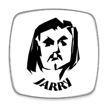 Porträt Alfred Jarry - Viereckiger Kühlschrankmagnet - Weiß - Vorne