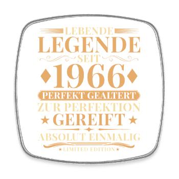 60 ans parfaitement vieilli Millésime 1966 - Magnet carré - blanc - Devant
