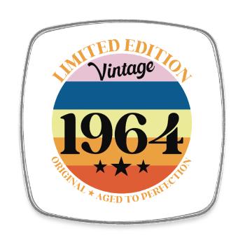 1964 Vintage Birthday Gift 64 Birthday - Square fridge magnet - white - Front