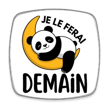Funny T-Shirt "Je Le Do" Tomorrow - Funny - Magnet carré - blanc - Devant