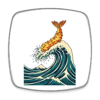 The Great Tempura Wave - Square fridge magnet - white - Front
