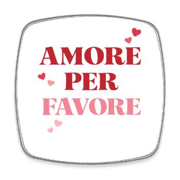 Amour pour favore - Magnet carré - blanc - Devant