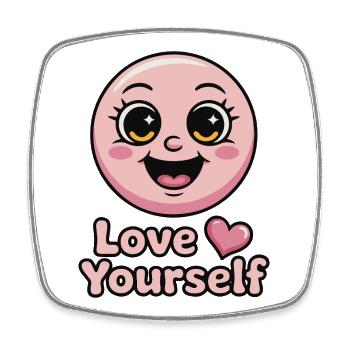 Love Yourself - Square fridge magnet - white - Front