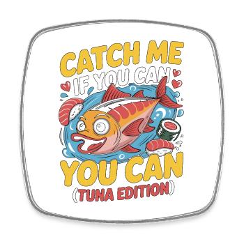Sushi Catch Me If You Can Japanese Food Lover - Viereckiger Kühlschrankmagnet - Weiß - Vorne