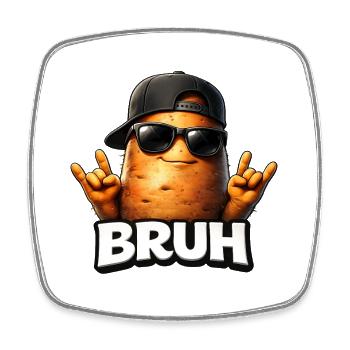 BRUH Potato Rockheld - Square fridge magnet - white - Front