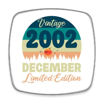 Birthday December 2002 Birthday Gift - Square fridge magnet - white - Front