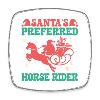 Hobby Horse Rider Preferred English Riding - Viereckiger Kühlschrankmagnet - Weiß - Vorne