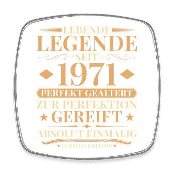 55e anniversaire Parfaitement vieilli depuis 1971 - Magnet carré - blanc - Devant