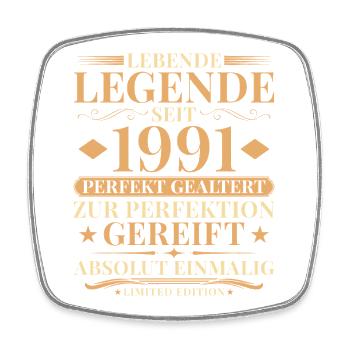 35e anniversaire Parfaitement vieilli depuis 1991 - Magnet carré - blanc - Devant