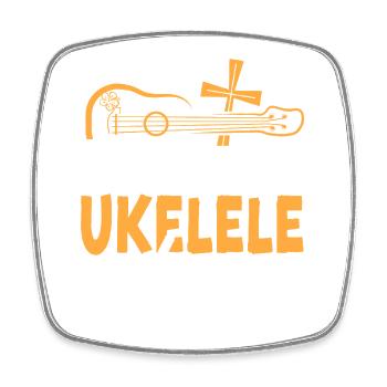 Hawaiian Ukulele Uke Christian - Viereckiger Kühlschrankmagnet - Weiß - Vorne