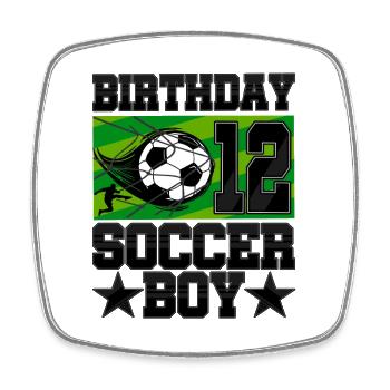 Cadeaux pour le 12e anniversaire de Football garçon 12 ans - Magnet carré - blanc - Devant