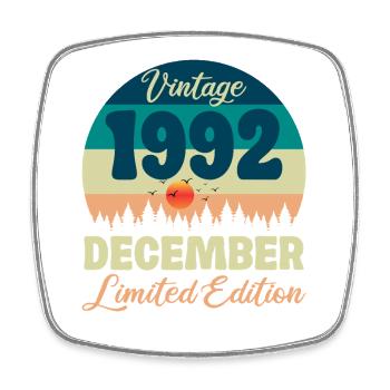 Anniversaire Décembre 1992 Cadeau D'anniversaire  - Magnet carré - blanc - Devant