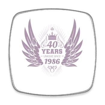 Unique Angel Vintage 1986 40e anniversaire - Magnet carré - blanc - Devant